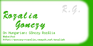 rozalia gonczy business card
