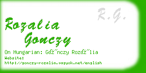 rozalia gonczy business card